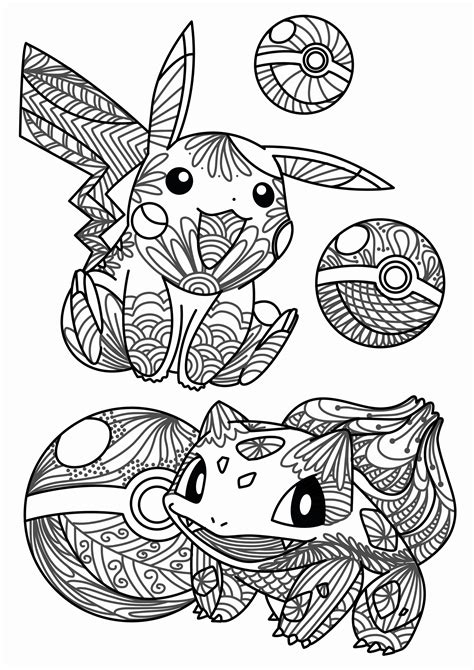 pokemon adult coloring page|Pokemon Coloring Page: Free Printables for Kids and Adults